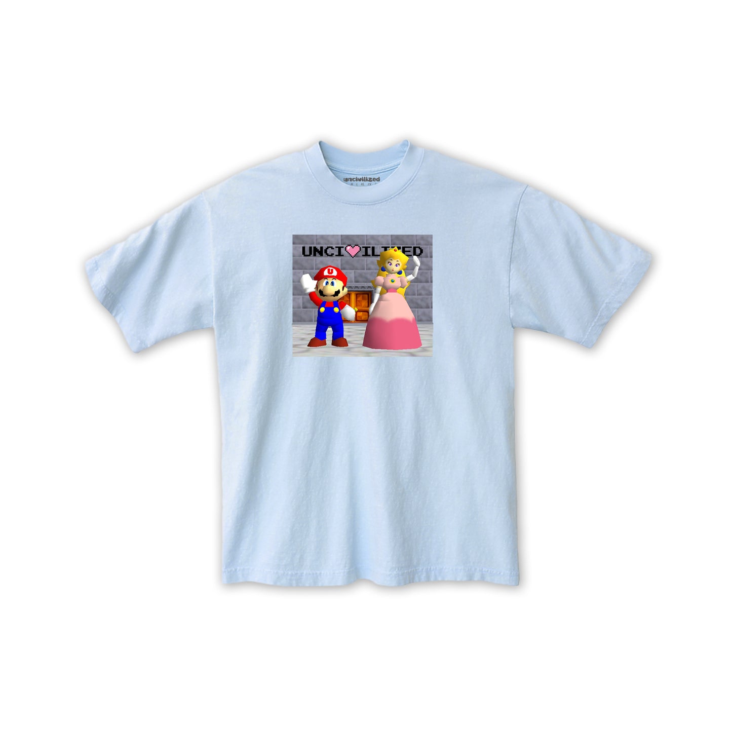 EARLY ACCESS: UNCIVILIZED "LOVE STORY" BABY BLUE T-SHIRT