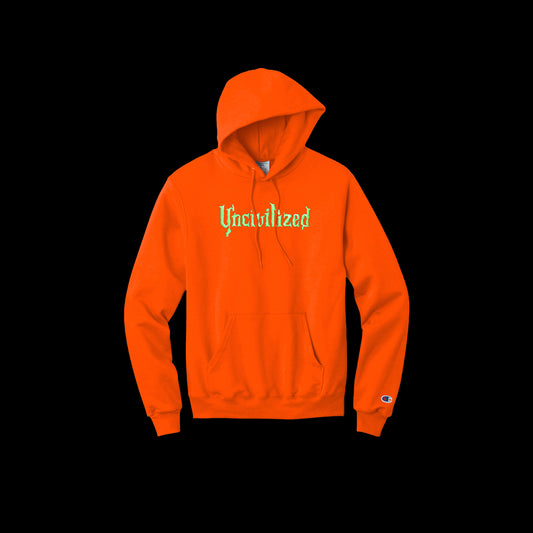 UNCIVILIZED "GOOSEBUMPS" ORANGE HOODIE