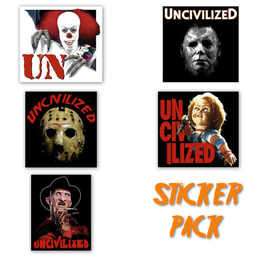 UNCIVILIZED "TRICK OR TREAT" STICKER PACK