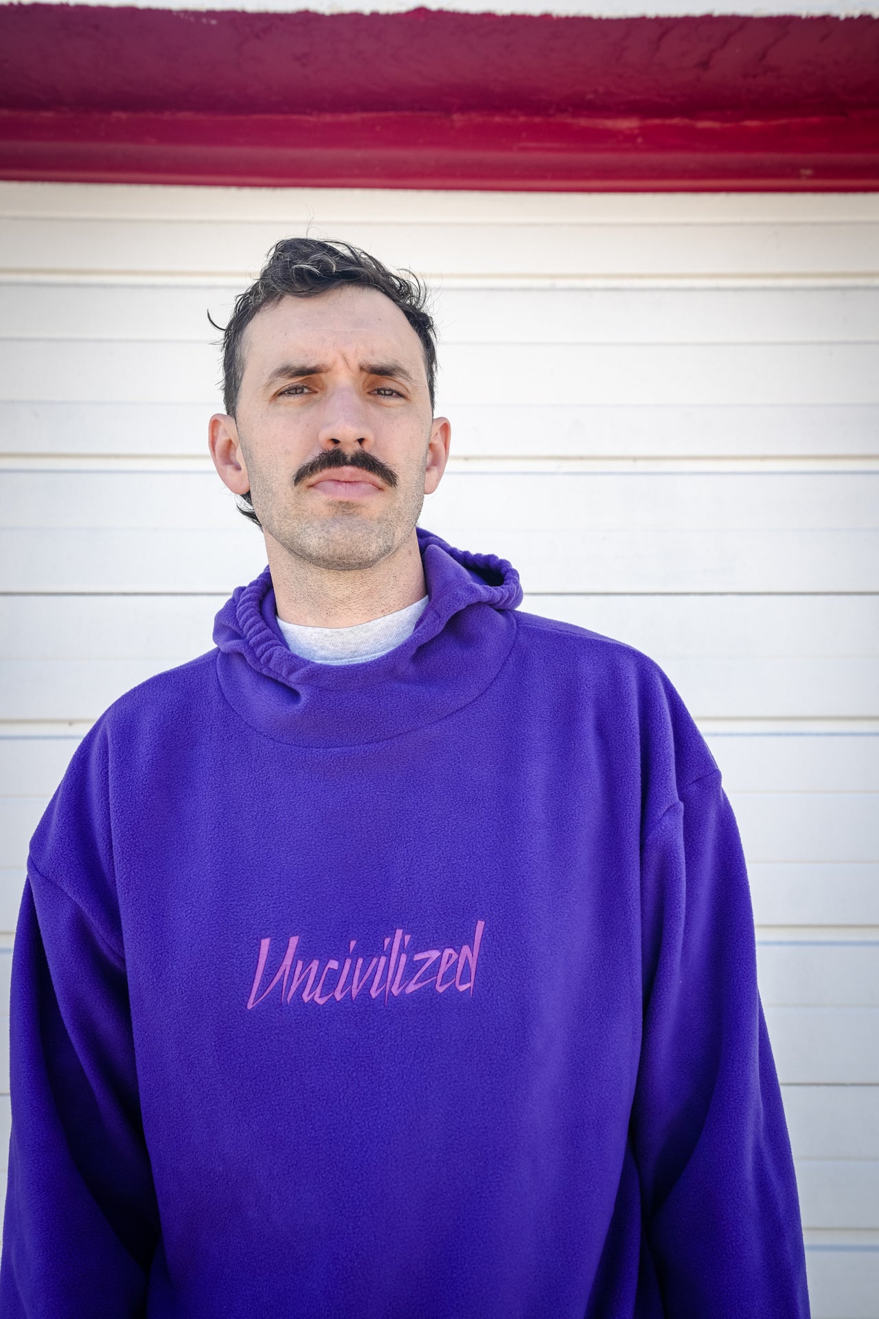 UNCIVILIZED "PURPLE RAIN" POLAR FLEECE HOODIE