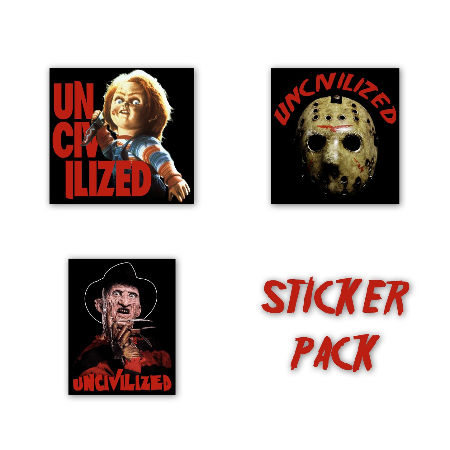 UNCIVILIZED "TRICK OR TREAT" STICKER PACK