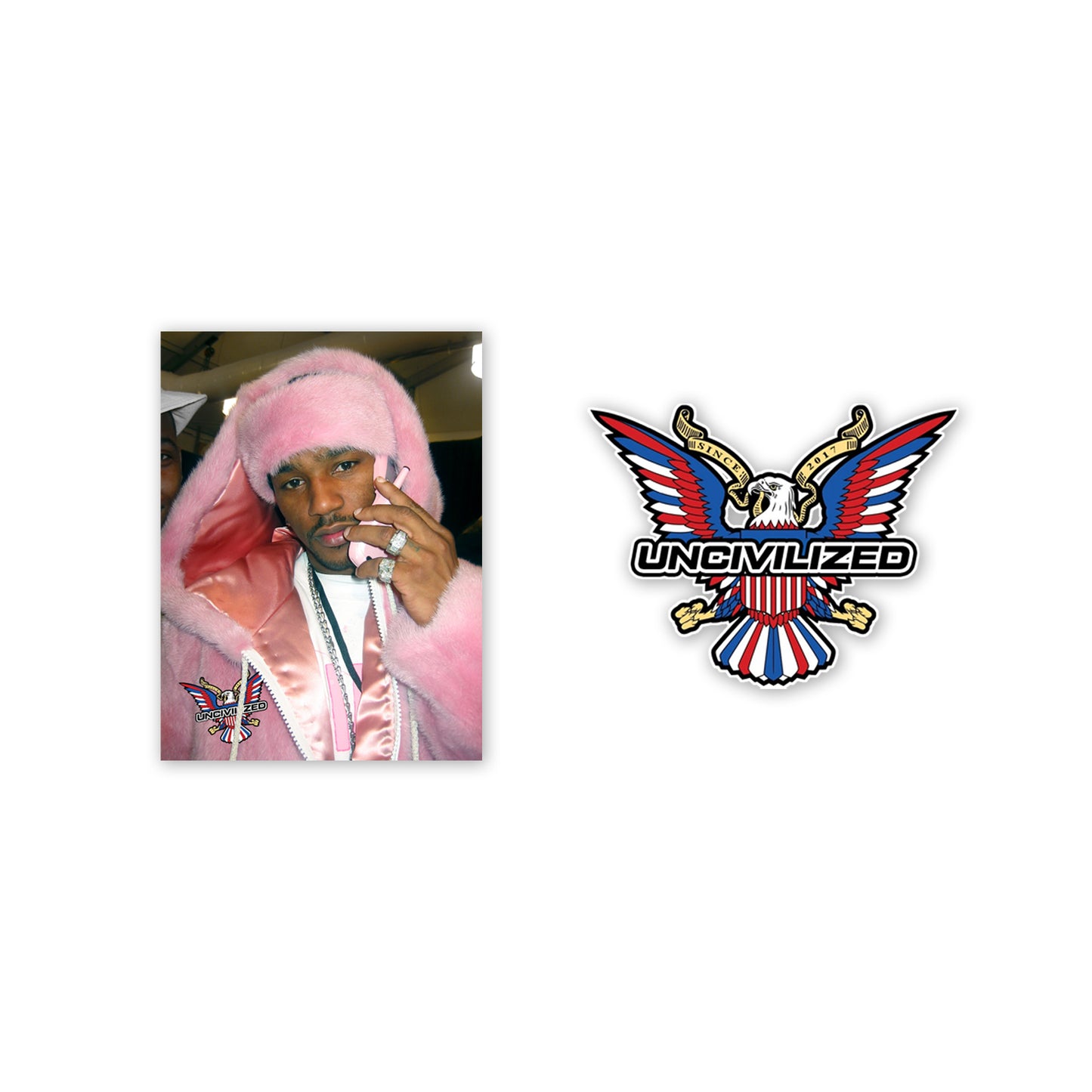 UNCIVILIZED "PINK MINK" STICKER PACK