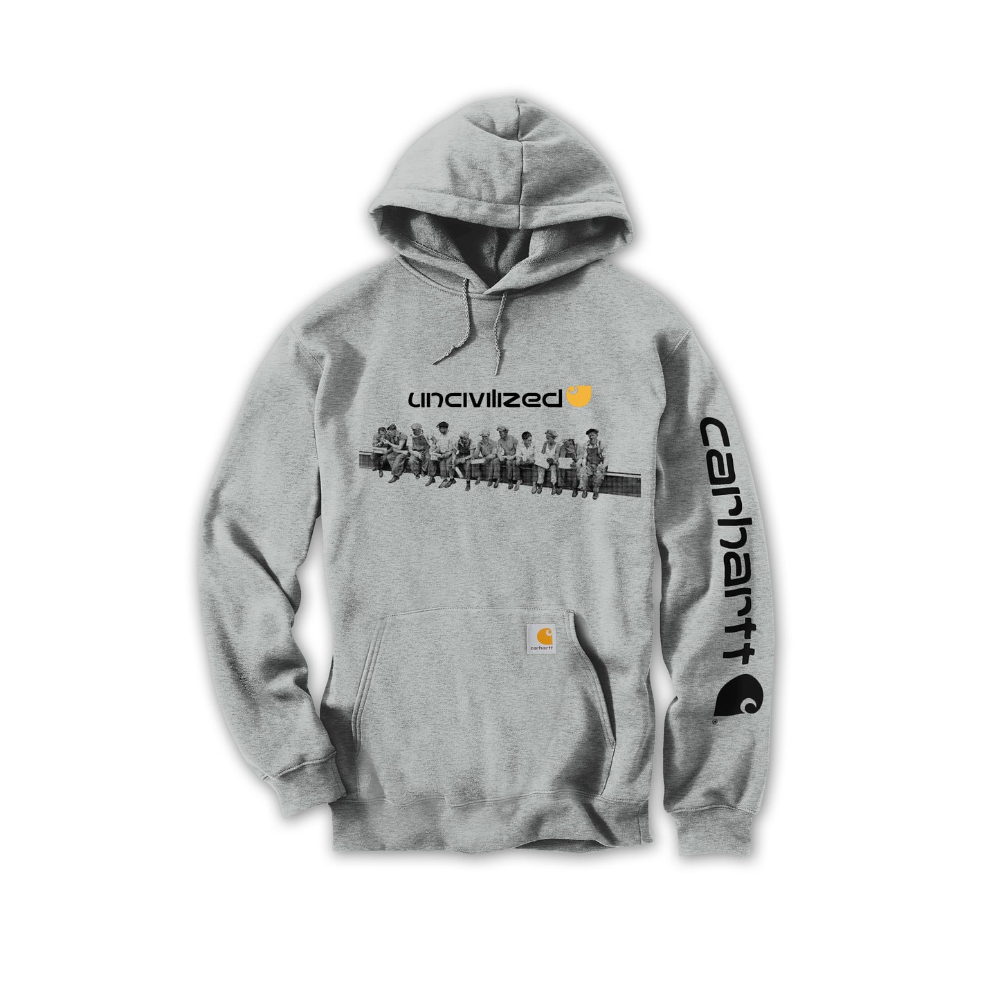 UNCIVILIZED "CONSTRUCTION" GREY HOODIE