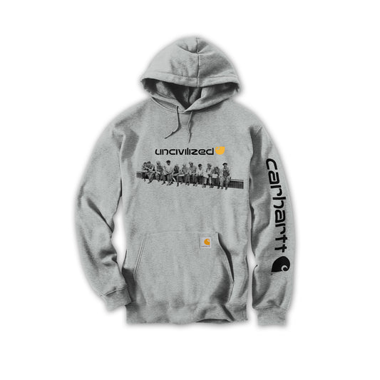 UNCIVILIZED "CONSTRUCTION" GREY HOODIE