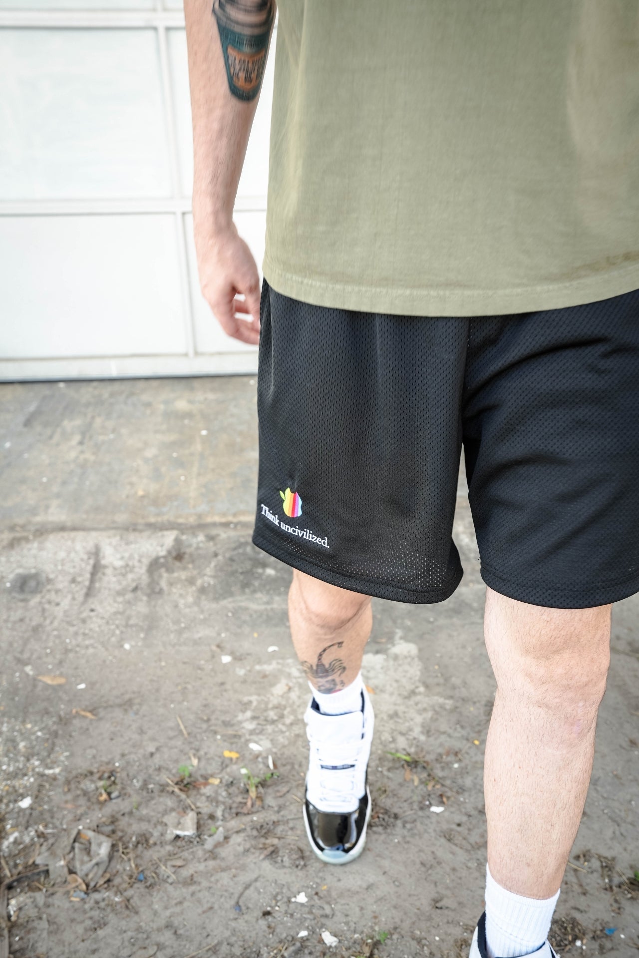 "THINK UNCIVILIZED" SHORTS